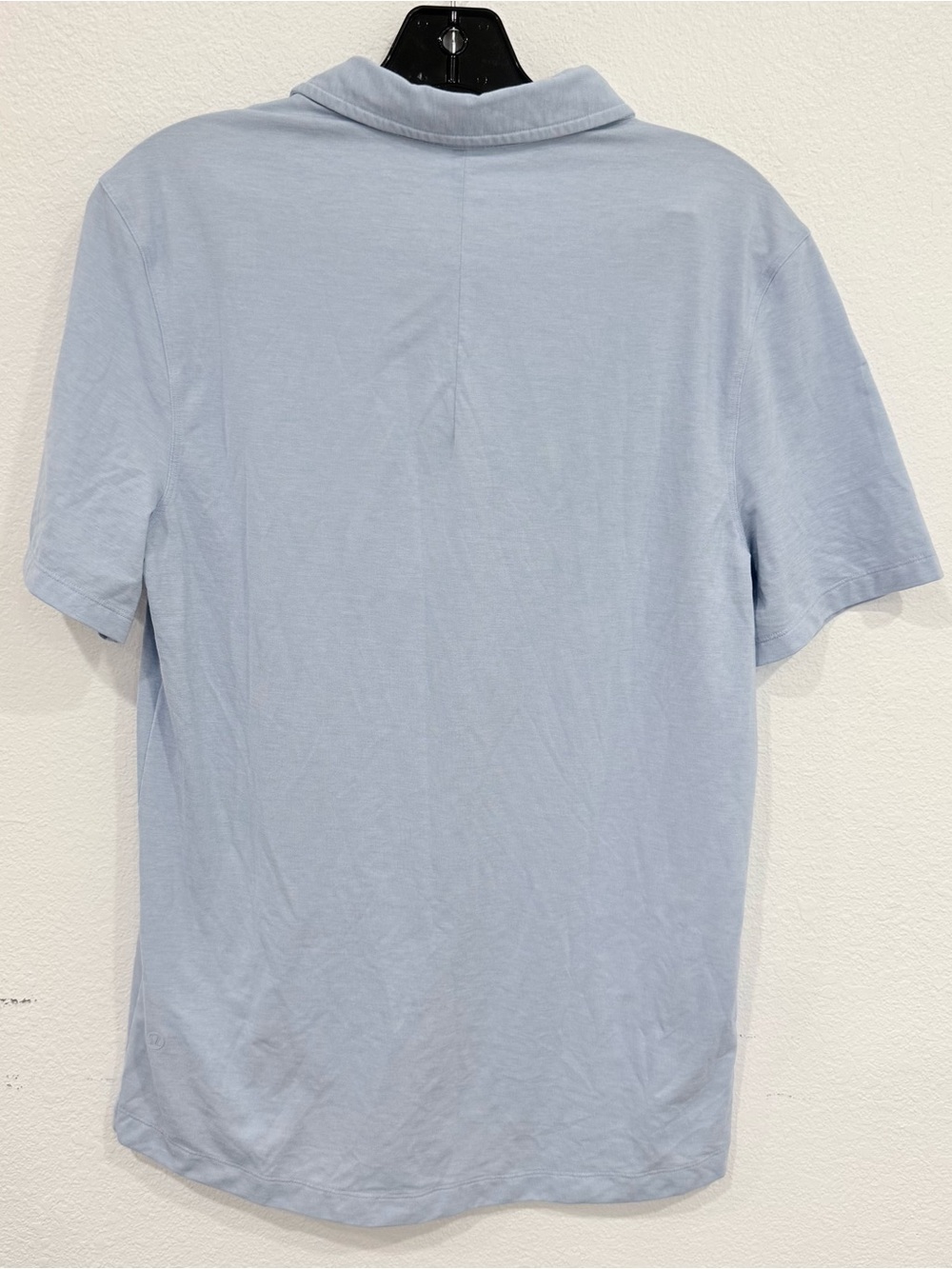 Lululemon Evolution Short Sleeve Polo Shirt  Heathered Blue Linen Size Small - Picture 4 of 5